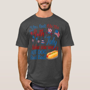 Camiseta El hotdog estadounidense gracioso que te pareces a