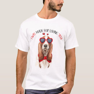 Camiseta El Hound Basset hecho para amarte