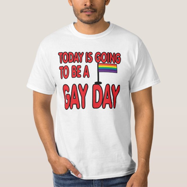 Camiseta El hoy es un día gay (Anverso)