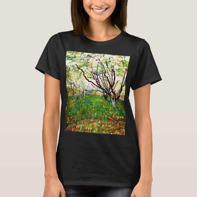 Camiseta El huerto florido (1888) de Vincent Van Gogh (Anverso)