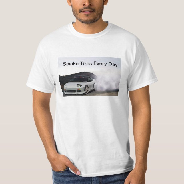 Camiseta El humo de JDM Nissan 240sx S13 cansa cada día (Anverso)