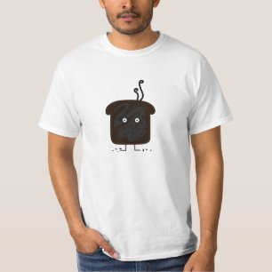Camiseta El humo quemado de la tostada desmenuza el pan de