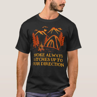 Camiseta El humo siempre se lleva el Chiste de acampada