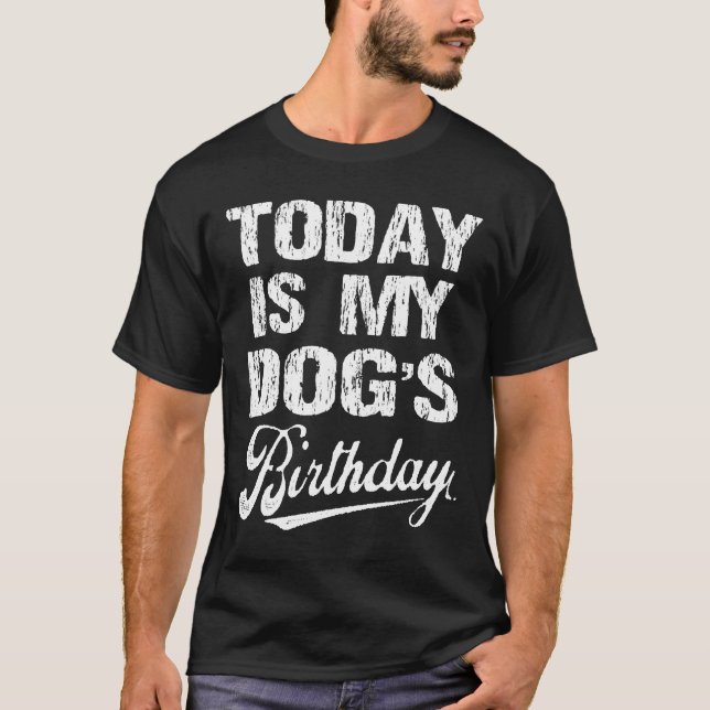 Camiseta El humor de cachorro de cumpleaños del perro de di (Anverso)