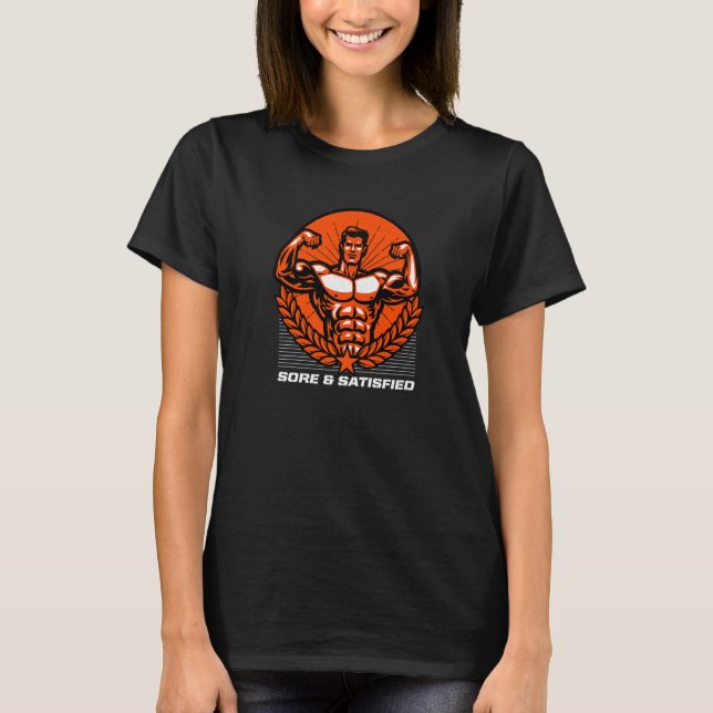 Camiseta El Humor De Gimnasio Gracioso Y Satisfecho (Anverso)