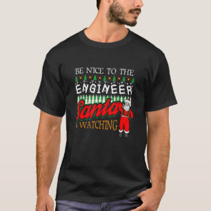 Camiseta El Humor De Ingeniería Que Santa Está Viendo Ser A