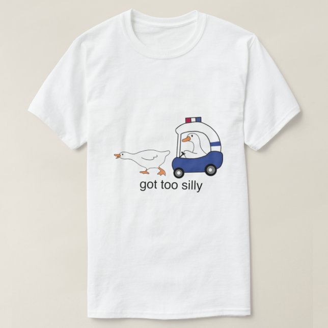 Camiseta El Humor De La Policía De Goose Es Demasiado Diver (Diseño del anverso)