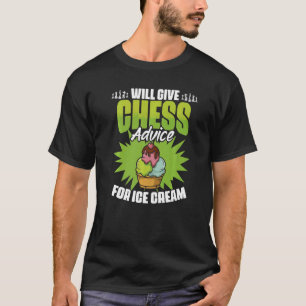 Camiseta El Humor Del Juego Del Ajedrez Para Un Helado