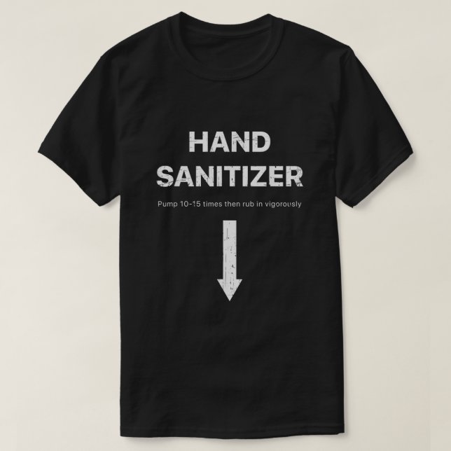 Camiseta El humor divertido de adultos de Mens Hand Sanitiz (Diseño del anverso)