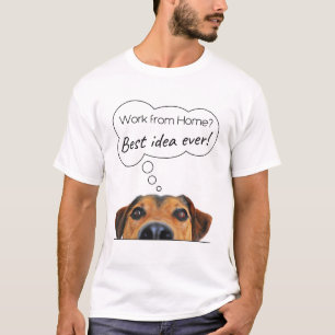 Camiseta El humor gracioso de los perros con pipa: ¿Trabaj
