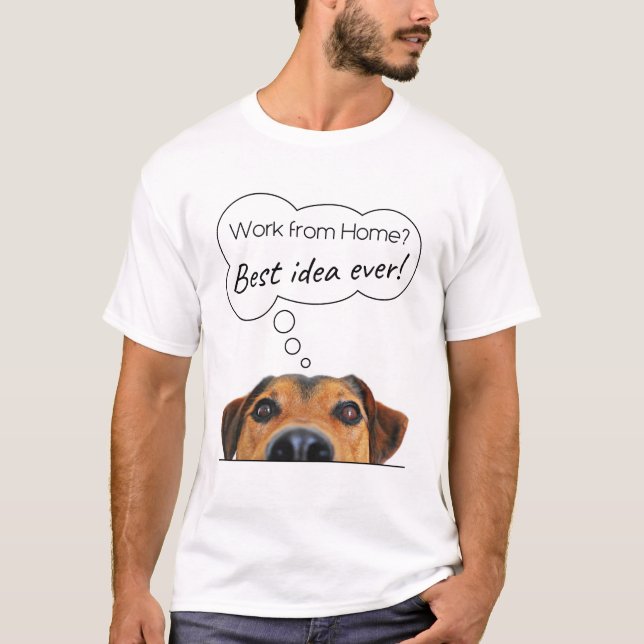 Camiseta El humor gracioso de los perros con pipa: ¿Trabaja (Anverso)