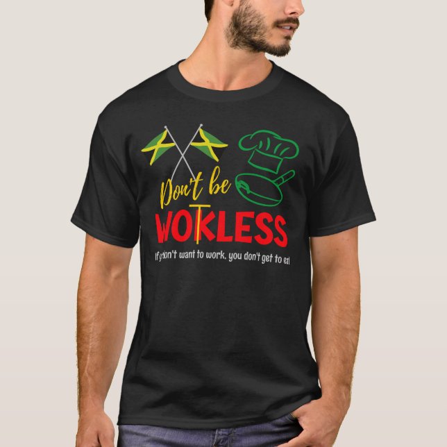 Camiseta El humor jamaiquino NO ES MÁS INALÁMBRICO (Wotless (Anverso)