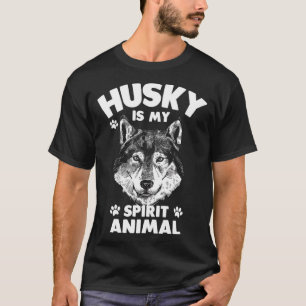 Camiseta El Husky Perro Siberiano Husky Es Mi Animal Espiri