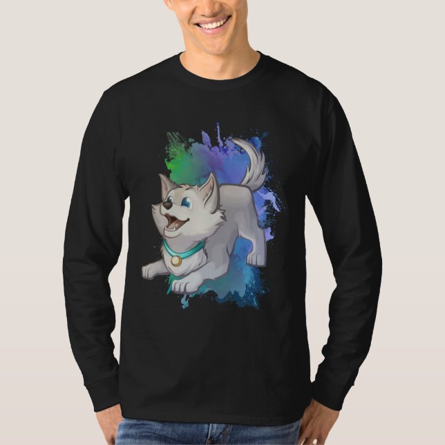 Camiseta El Husky Perro Siberiano W Trabajo El Maestro Arti (Anverso)