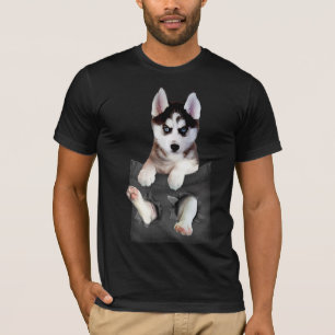 Camiseta El Husky Siberiano En Un Bolsillo