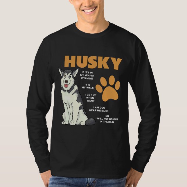 Camiseta El Husky Siberiano Propietario controla al perro H (Anverso)