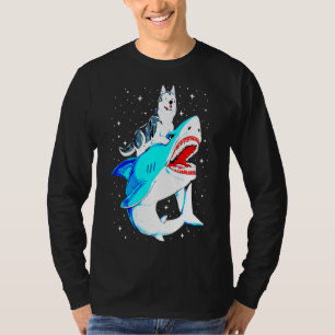 Camiseta El Husky Siberiano Riding Shark
