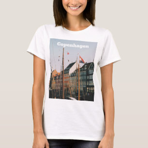Camiseta El icónico Nyhavn, Copenhague, Dinamarca