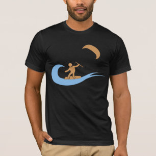 Camiseta El icono kitesurfing fresco de la onda