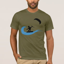 Camiseta El icono kitesurfing fresco de la onda