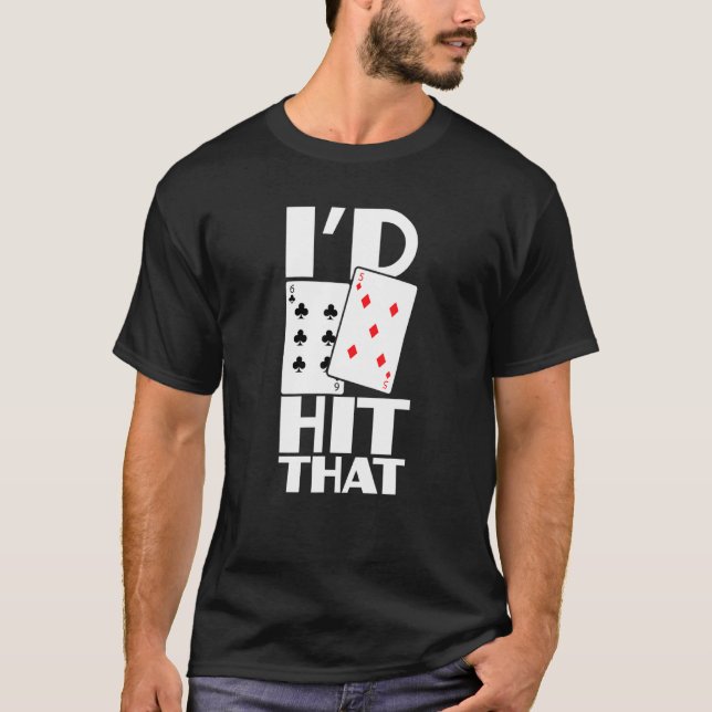 Camiseta El Id. De Poker Golpeó El Juego De La Tarjeta Em D (Anverso)