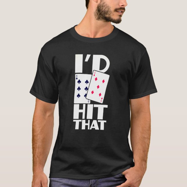 Camiseta El Id. De Poker Golpeó El Juego De La Tarjeta Em D (Anverso)