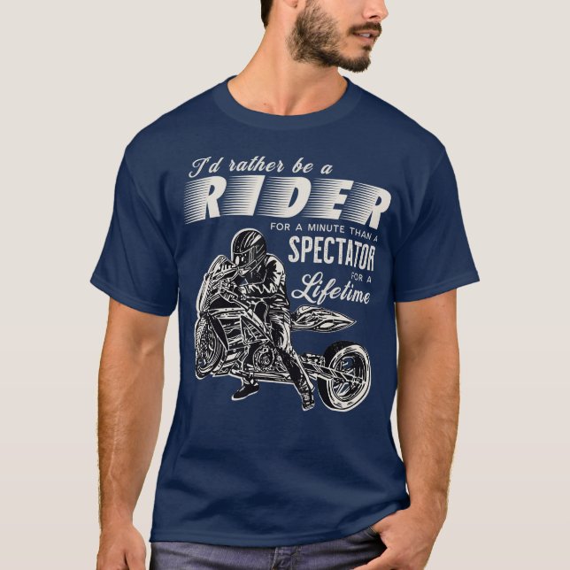 Camiseta El identificador de carreras de arrastre de motoci (Anverso)