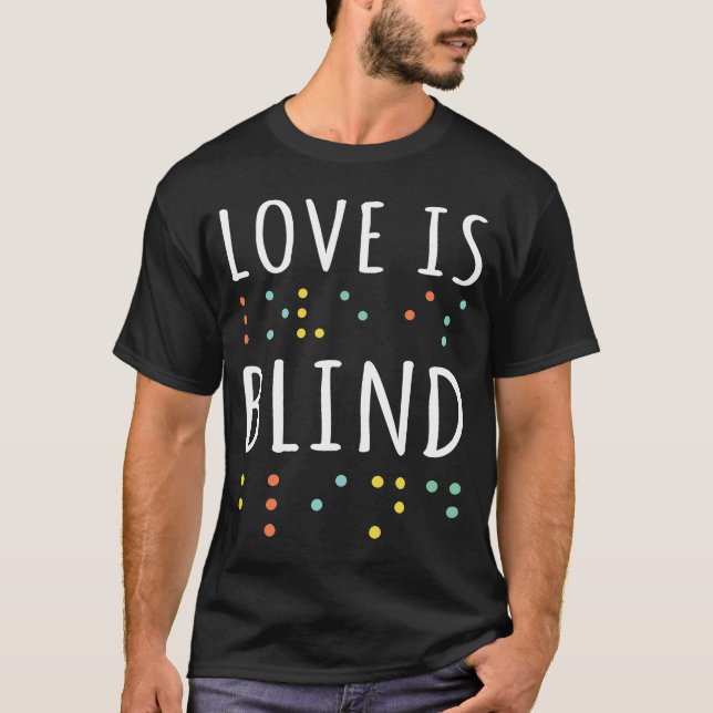 Camiseta El idioma braille en Braille: el amor en Braille (Anverso)