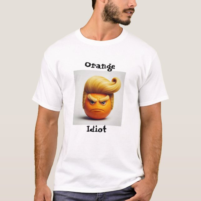 Camiseta El idiota Naranja original (Anverso)