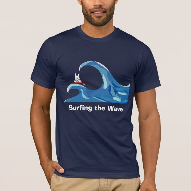 Camiseta el illysurfing, practicando surf la onda (Anverso)