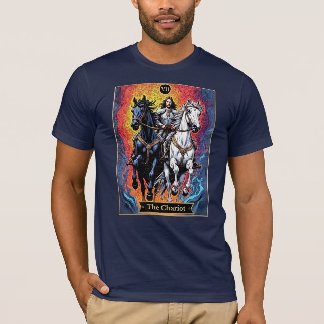 Camiseta El Ilustracion de la tarjeta Tarot, el carro (Anverso)