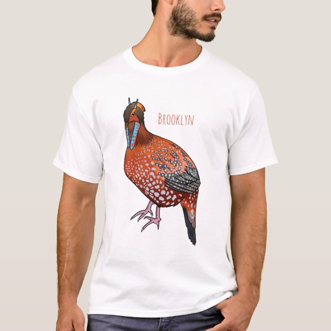 Camiseta El ilustracion de personalizado de aves de Cabot (Anverso)