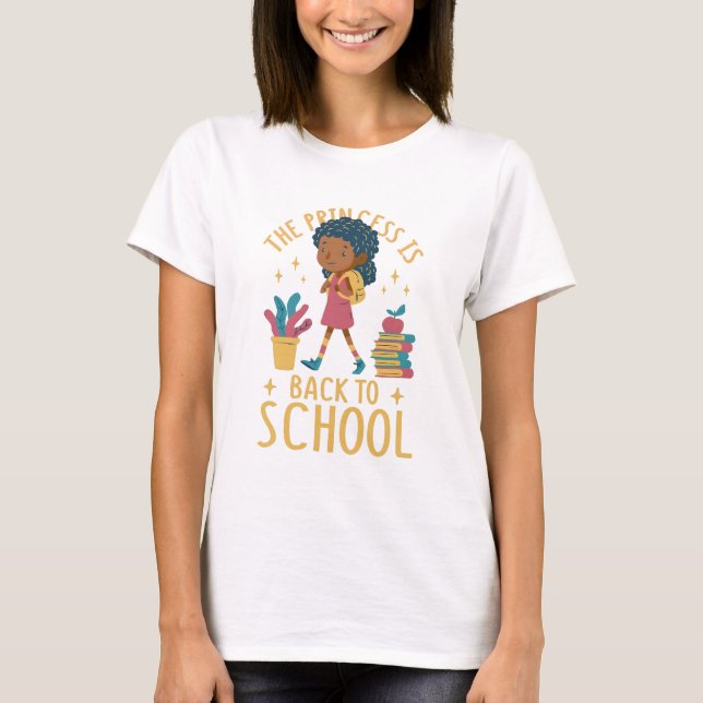 Camiseta El Ilustracion del Chica Princesa de la escuela (Anverso)