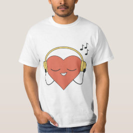 Camiseta El Ilustracion musical del corazón del Personaliza