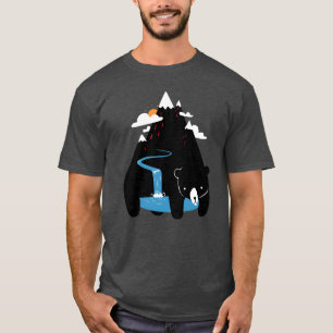 Camiseta El ilustrador de osos de montaña amigo divertido d