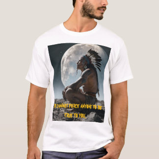 Camiseta El indio taíno en la luna mirando a la Tierra