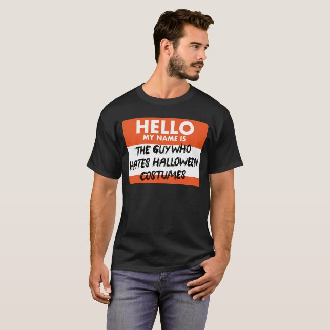Camiseta El individuo que odia los disfraces de Halloween (Anverso completo)