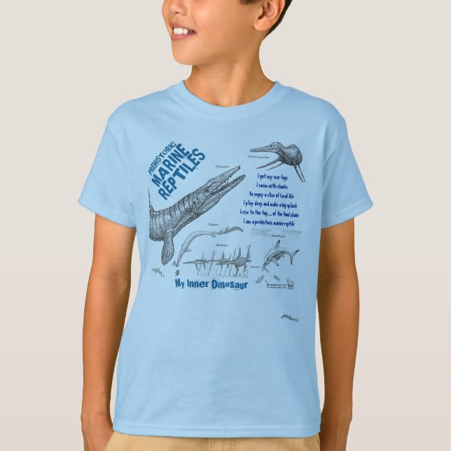 Camiseta El infante de marina mi dinosaurio interno embroma (Anverso)