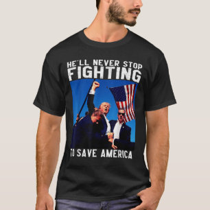 Camiseta El infierno de Donald Trump 2024 nunca deja de luc