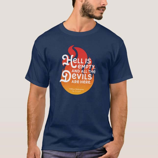 Camiseta El infierno de William Shakespeare está vacío (Anverso)