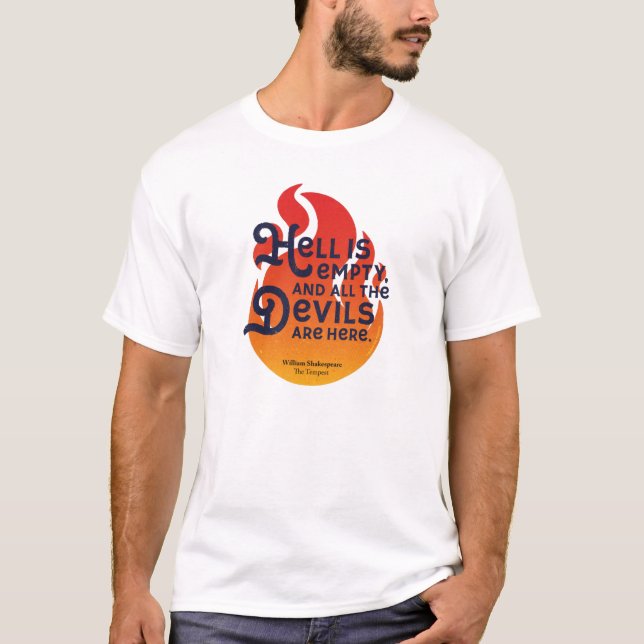 Camiseta El infierno de William Shakespeare está vacío (Anverso)