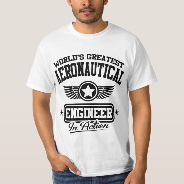 Camiseta El ingeniero aeronáutico más grande del mundo en (Anverso)