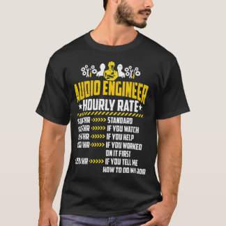 Camiseta El ingeniero de audio de frecuencia horaria ama la