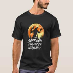 Camiseta El ingeniero de software Werewolf Halloween Develo