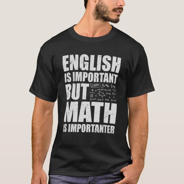 Camiseta El inglés del profesor de humor es importante, per (Anverso)