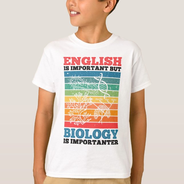 Camiseta El inglés es importante, pero la biología es impor (Anverso)