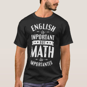 Camiseta El inglés es importante pero las matemáticas son i