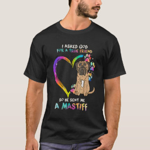 Camiseta El inglés Mastiff es mi mejor amigo, Tie Dye Heart