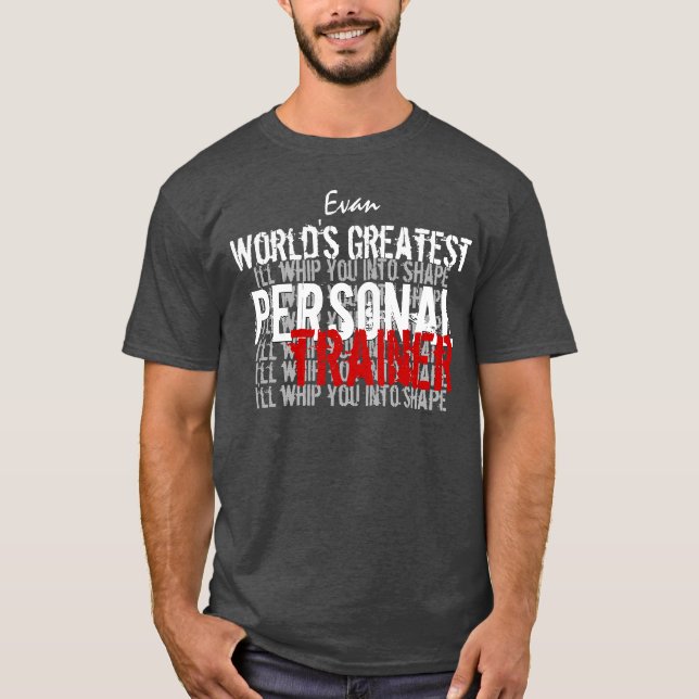 Camiseta El instructor personal más grande A009A divertido (Anverso)