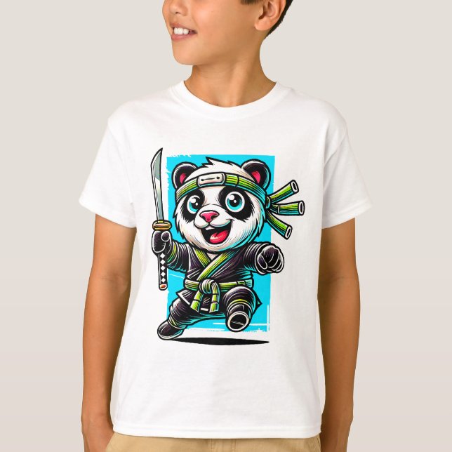 Camiseta El intrépido Panda Ninja (Anverso)